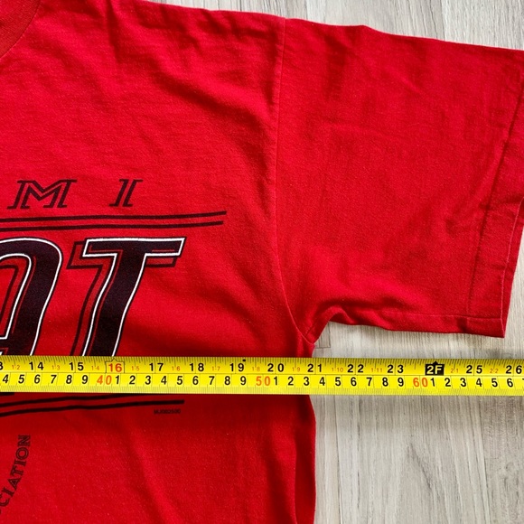 VTG Miami Heat Single Stitch T-shirt Mens Large (Fits Medium) - Picture 8 of 8
